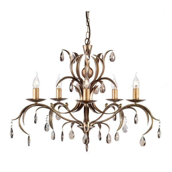 Lustre CANDELA 10 Bronze Lampe de table à manger