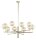Plafonnier m&eacute;tal verre G9 en or ambre beige