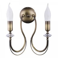 Applique antique m&eacute;tal en laiton L:26 cm 2 flammes