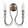 Applique antique m&eacute;tal en laiton L:26 cm 2 flammes