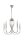 Lustre rustique m&eacute;tal nickel E14 5 flammes