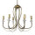 Lustre rustique métal en laiton E14 6-flamme