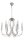 Lustre rustique M&eacute;tal en nickel E14 Bougies
