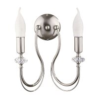 Applique en nickel m&eacute;tal P:15 cm E14 Bougies Rustique