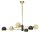 Plafonnier moderne en or noir ambre G9 GU10