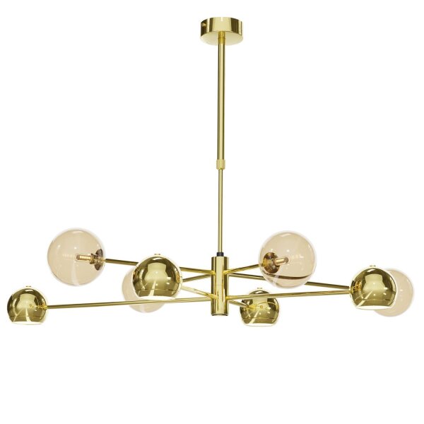 Plafonnier Moderne en Ambre doré G9 GU10 100 cm