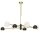 Plafonnier styl&eacute; m&eacute;tal verre 100 cm G9 GU10 &eacute;l&eacute;gant