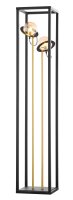 Petit lampadaire métal verre 150 cm G9 2 flammes...