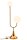 Lampe de table laiton v&eacute;ritable verre G9 73 cm de haut en or blanc