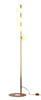 Lampadaire en laiton blanc doré verre 151 cm Moderne