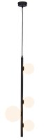 Suspension noire métal verre G9 L:25,5 cm faible...