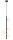Suspension noire m&eacute;tal verre G9 L:25,5 cm faible &eacute;blouissement