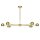 Plafonnier moderne en m&eacute;tal GU10 dor&eacute; &agrave; 6 flammes 106 cm