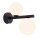 Applique murale d&eacute;corative verre m&eacute;tal G9 2 flammes P:24 cm