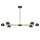 Plafonnier &eacute;l&eacute;gant en m&eacute;tal GU10 dor&eacute; noir 6-flmg