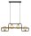 Suspension m&eacute;tal verre 90 cm noir ambre or