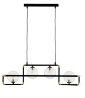 Longue lampe à suspendre métal verre 90 cm...