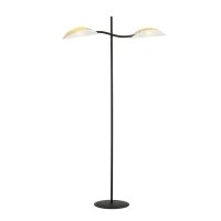 Lampadaire Tissu Métal 150 cm pivotant Noir Blanc...