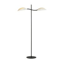 Lampadaire Tissu Métal 150 cm pivotant Noir Blanc...