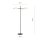Lampadaire Tissu Métal 150 cm pivotant Noir Blanc Or 2x E14