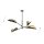 Plafonnier tissu métal 102 cm long pivotant noir or