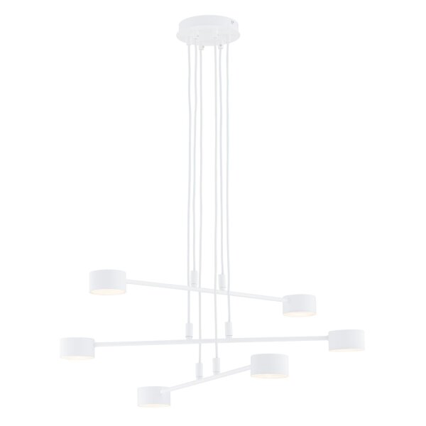 Suspension métal blanc L : 70 cm H : max. 100 cm réglable