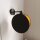 Salon Tissu métal rond Ø 20 cm en noir or E27