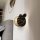 Applique murale aspect marbre Ø 20 cm rond noir or E27