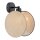 Applique Tissu Métal Ø 20 cm rond Noir Beige E27 THAIS