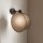 Applique Tissu Métal Ø 20 cm rond Noir Beige E27 THAIS