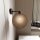Applique Tissu Métal Ø 20 cm rond Noir Beige E27 THAIS