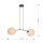 Suspension tissu métal 82 cm de long H : max. 100 cm 2x E27
