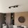 Plafonnier métal 70 cm de long Noir 3 feux GU10 AR111