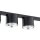 Plafonnier noir 116 cm de long Métal 5-flamme GU10 AR111