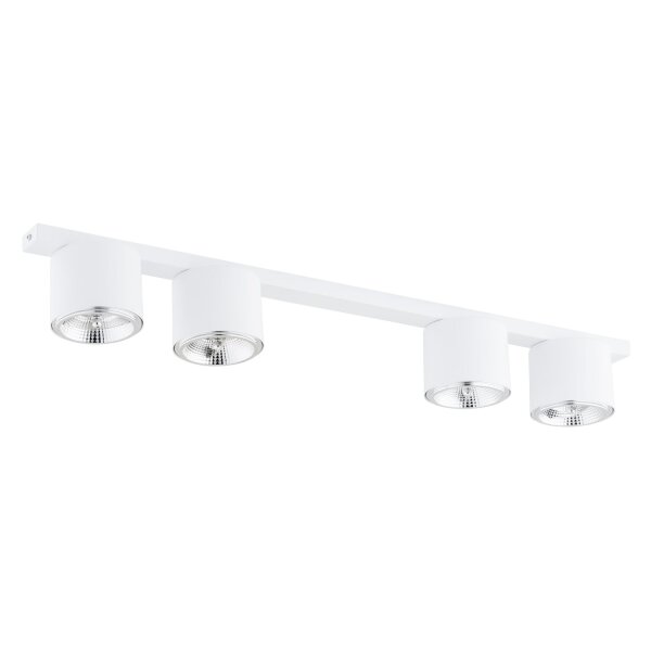 Plafonnier en métal blanc 90 cm de long 4-flamme GU10 AR111