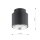 Plafonnier apparent métal Ø 11,5 cm petit GU10 AR111 noir