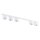 Plafonnier métallique 116 cm de long Blanc 5 flammes GU10 AR111