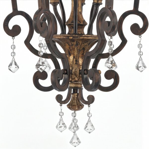Lustre GOTICA 4 Bronze 6-flmg Rustique Lampe