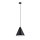 Suspension Métal Noir Blanc L : 24 cm H : max. 100 cm E27