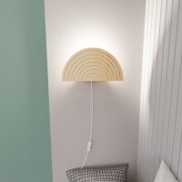 Lampe murale chambre denfant bois avec fiche interrupteur...
