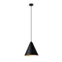 Suspension Noir Or L : 24 cm E27 Métal ajustable