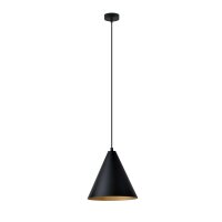 Suspension Noir Or L : 24 cm E27 Métal ajustable