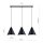 Lampe à suspendre métal L : 92 cm noir blanc E27 3 flammes