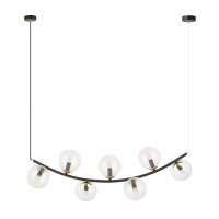 Lampe à suspendre verre métal L : 95 cm H :...