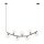 Lampe à suspendre verre métal L : 95 cm H : max. 100 cm 7x E14