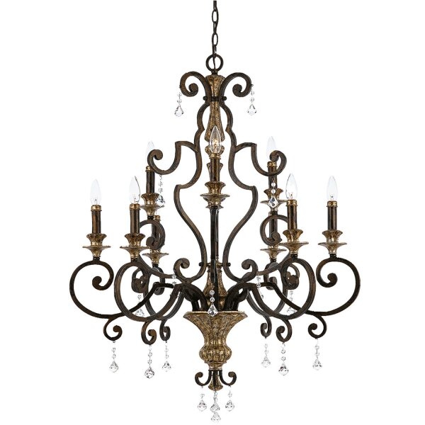 Lustre GOTICA 4 9xE14 raccourcissable Lampe rustique