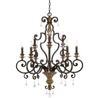 Lustre GOTICA 4 9xE14 raccourcissable Lampe rustique
