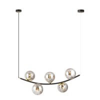 Suspension verre fumé métal L : 80 cm H :...