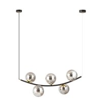 Suspension verre fumé métal L : 80 cm H :...