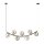 Lampe à suspendre métal verre fumé L : 95 cm H : max. 100 cm 7x E14